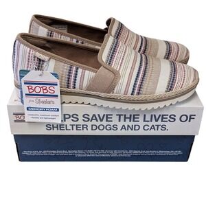Skechers BOBS Flexpadrille Lo Stay Light Shoes Women's 8.5 Natural Multi Vegan